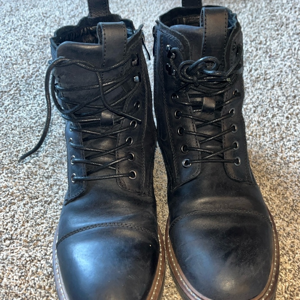 Black Vostey boots Size 10, worn but taken care of